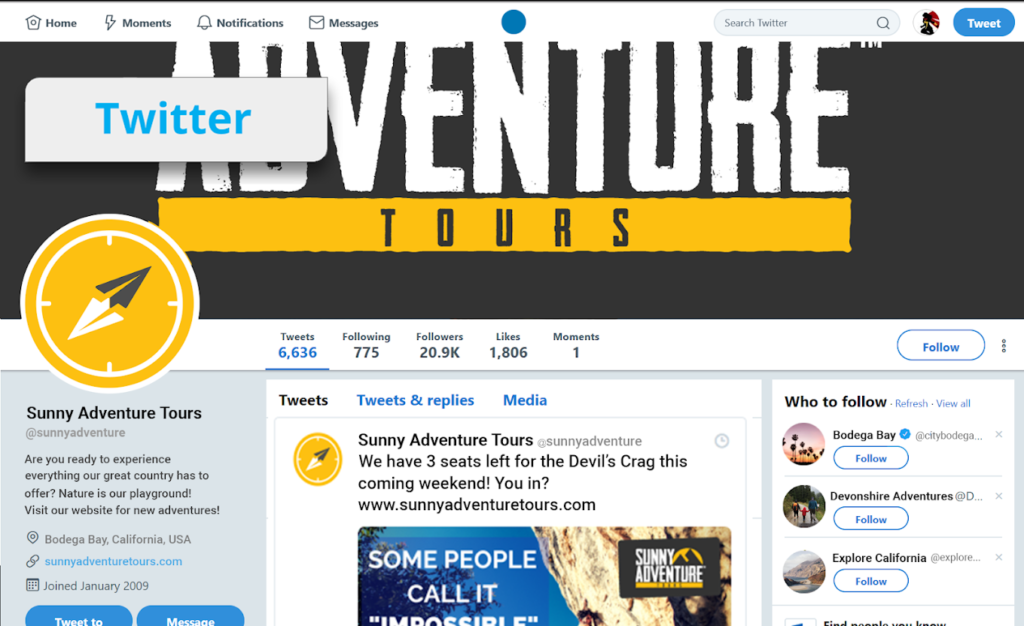 social media page build by green stick marketing